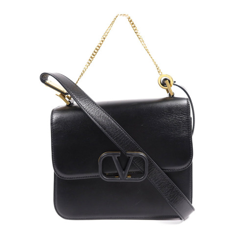 Valentino 牛皮皮革Shoulder Bag銀扣肩背袋