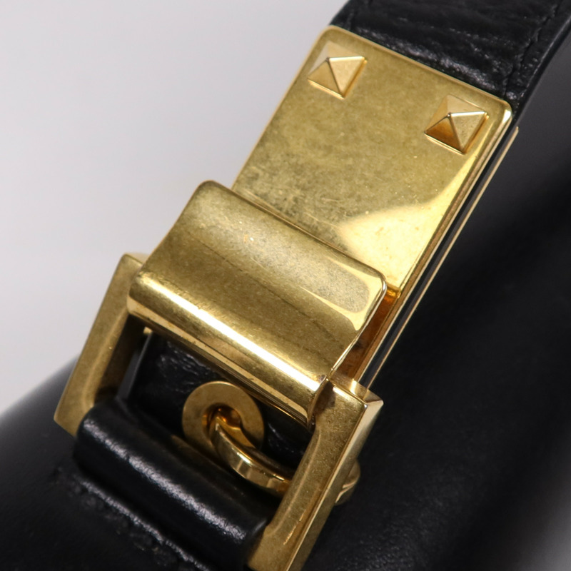 Valentino 牛皮皮革Shoulder Bag銀扣肩背袋-10