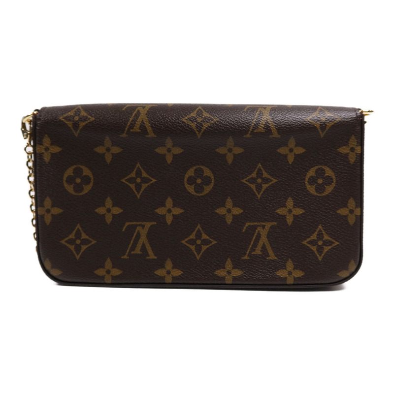 LOUIS VUITTON Monogram Felicie Pochette金扣鏈帶肩背袋-3