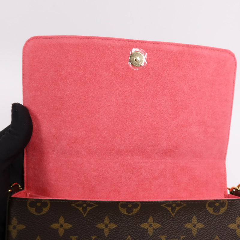 LOUIS VUITTON Monogram Felicie Pochette金扣鏈帶肩背袋-10