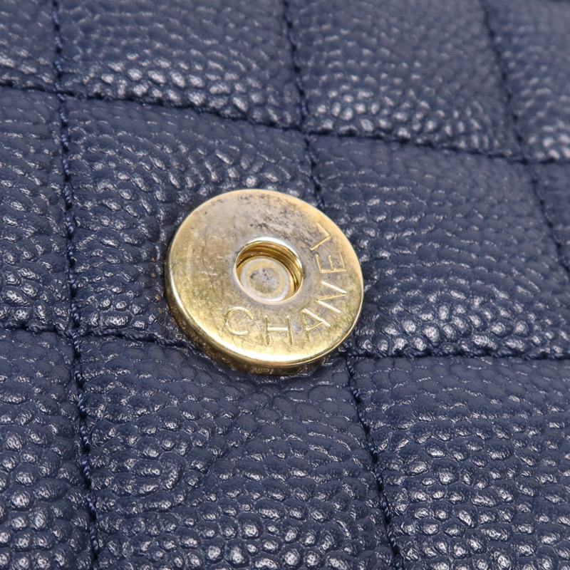 CHANEL 牛皮皮革Filigree Chain Bag金扣鏈帶肩背袋-16