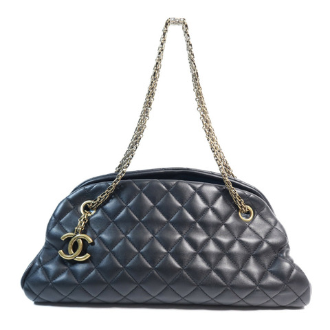 CHANEL 牛皮皮革Chain Shoulder Bag金扣鏈帶肩背袋