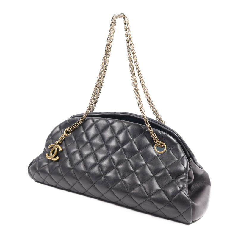 CHANEL 牛皮皮革Chain Shoulder Bag金扣鏈帶肩背袋-2
