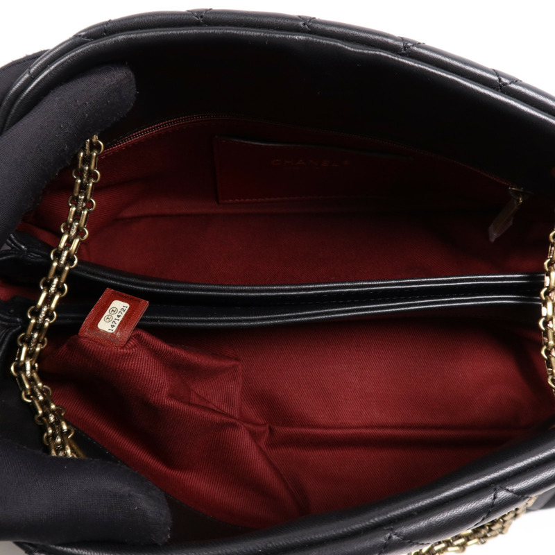 CHANEL 牛皮皮革Chain Shoulder Bag金扣鏈帶肩背袋-4