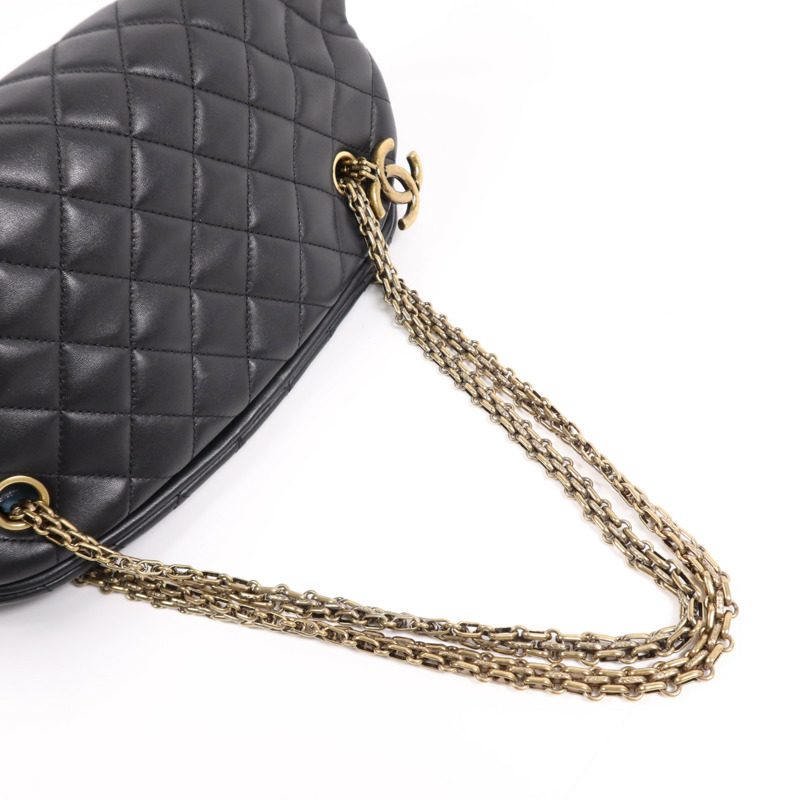 CHANEL 牛皮皮革Chain Shoulder Bag金扣鏈帶肩背袋-7