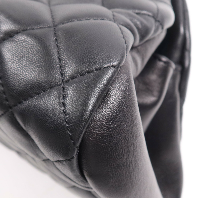 CHANEL 牛皮皮革Chain Shoulder Bag金扣鏈帶肩背袋-9