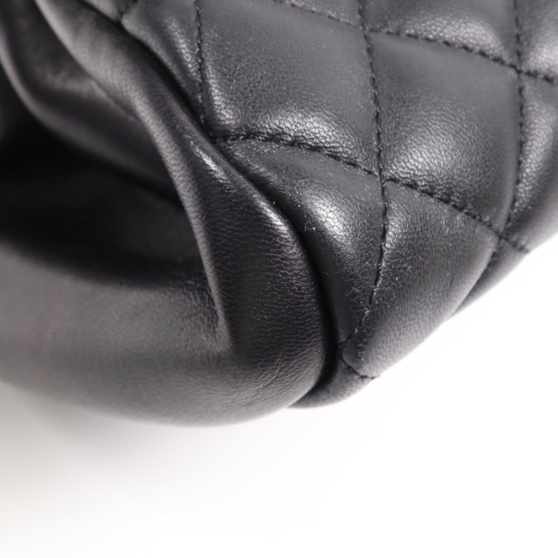 CHANEL 牛皮皮革Chain Shoulder Bag金扣鏈帶肩背袋-12