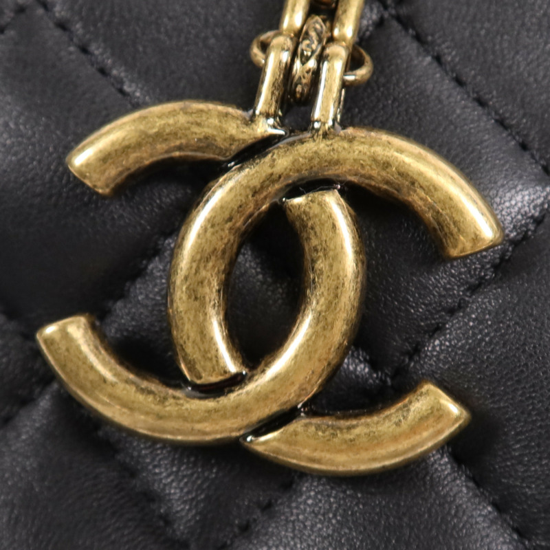 CHANEL 牛皮皮革Chain Shoulder Bag金扣鏈帶肩背袋-13