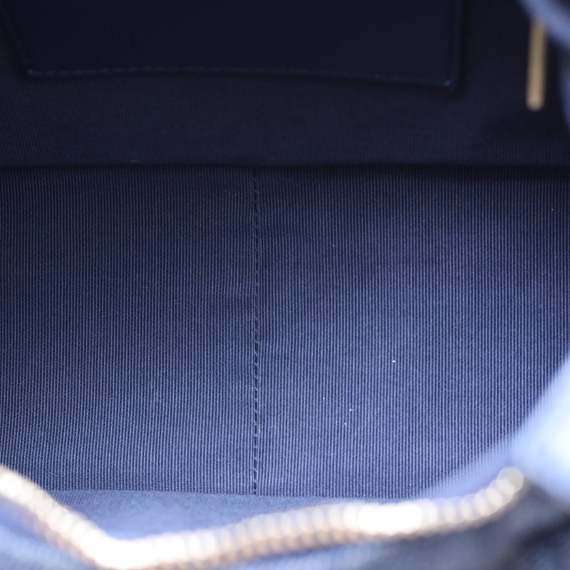 CHANEL 25Chobo雙口袋腋下包牛仔藍牛仔晶片開金扣肩背包-2