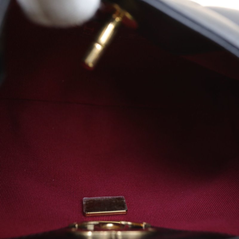 CHANEL 24AHobo黑色羊皮晶片開金扣四鏈條肩帶肩背包-2