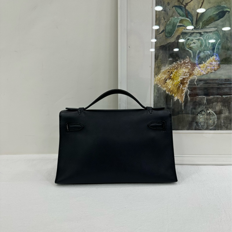 Hermes 愛馬仕 mini Kelly 黑銀世代 Swift皮 D刻-2