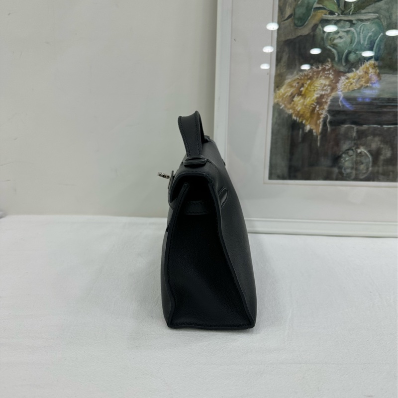 Hermes 愛馬仕 mini Kelly 黑銀世代 Swift皮 D刻-4