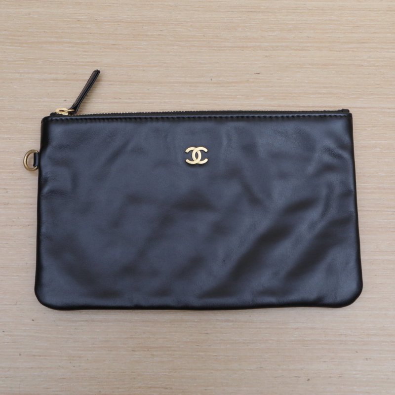 CHANEL 22BagTote托特包中號35黑色牛皮晶片開金扣肩背包-2