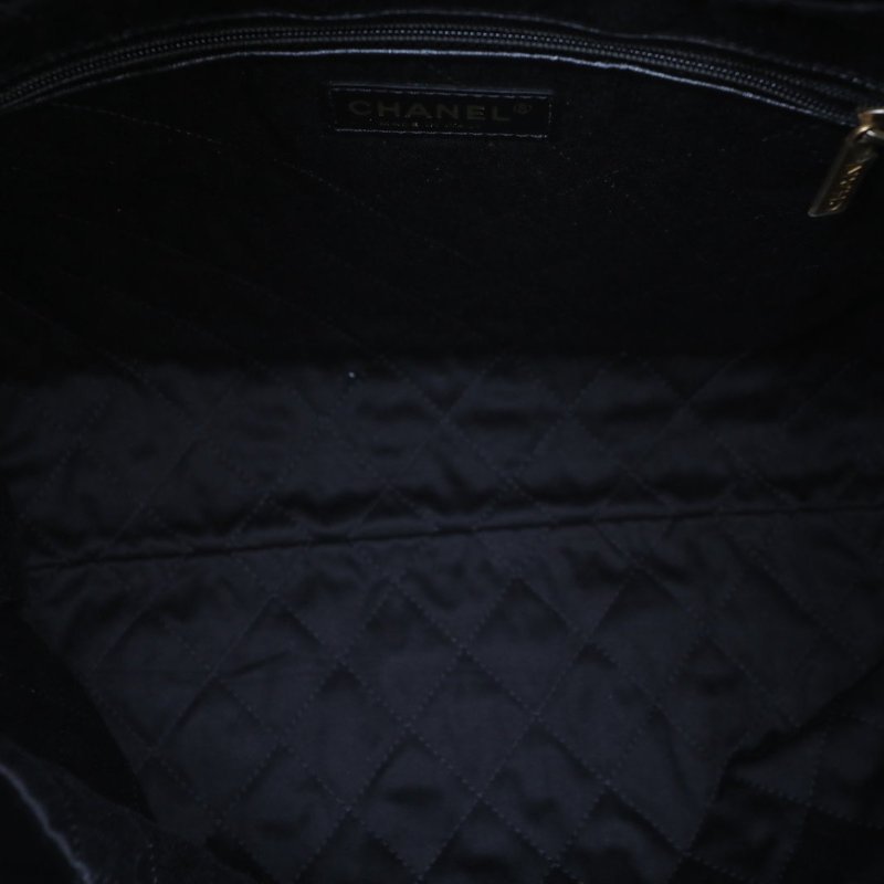 CHANEL 22BagTote托特包中號35黑色牛皮晶片開金扣肩背包-3