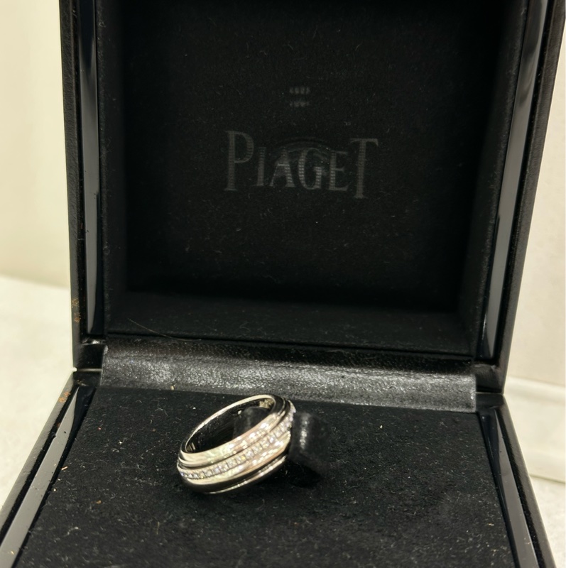 Piaget 伯爵possession18k白金時來運作52號 鑽石戒指-1