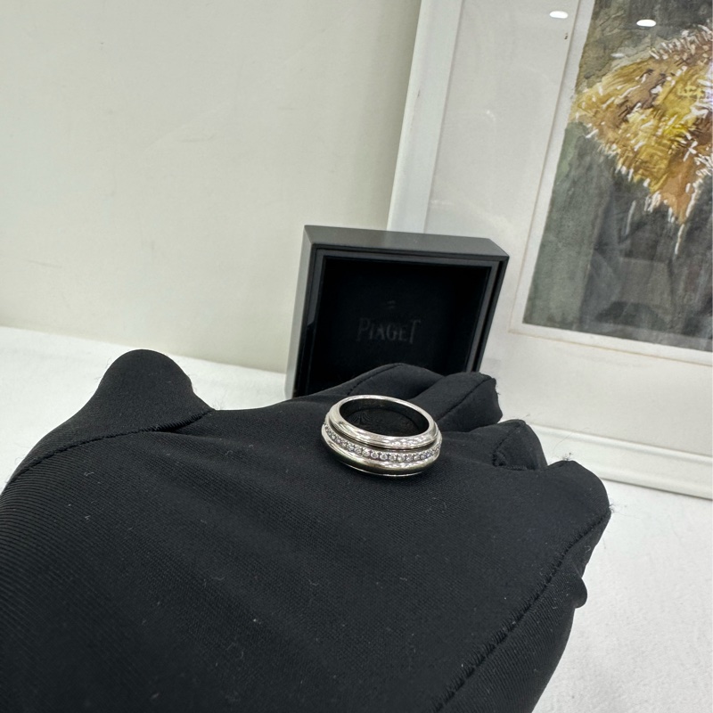 Piaget 伯爵possession18k白金時來運作52號 鑽石戒指-2