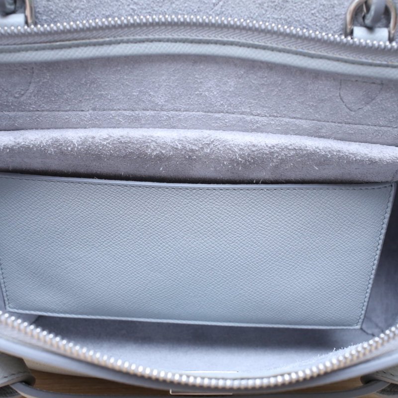 CELINE Belt鯰魚包Micro24灰色牛皮銀扣肩背包-4