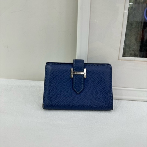 Hermes 愛馬仕卡包 bearn錢包，銀扣，C刻