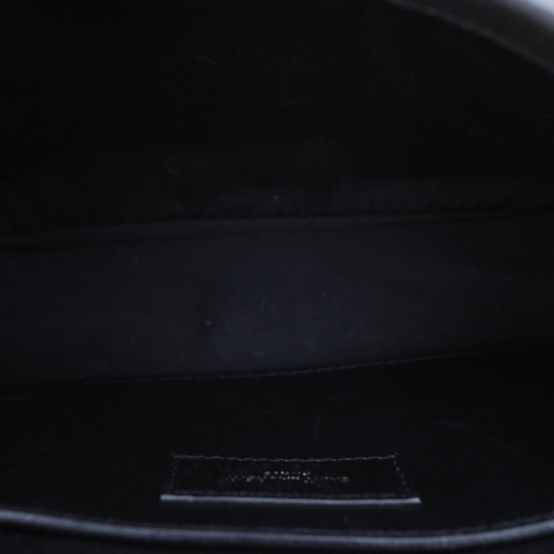 SAINT LAURENT NikiMini21灰色牛皮銀扣肩背包-2