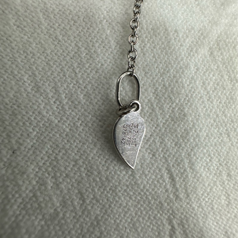 Piaget伯爵 PIAGET ROSE系列 18K白金滿鑽玫瑰花項鍊，經典款 上身超美-2