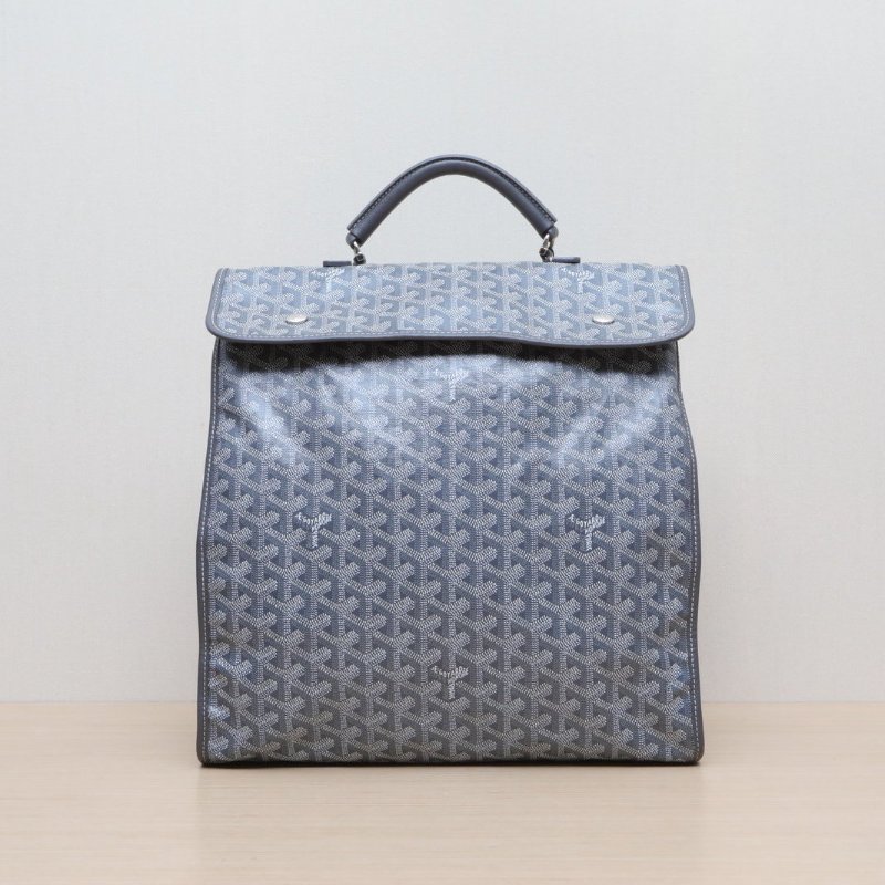 GOYARD Leger雙肩包33黑色灰色PVC肩背包-0