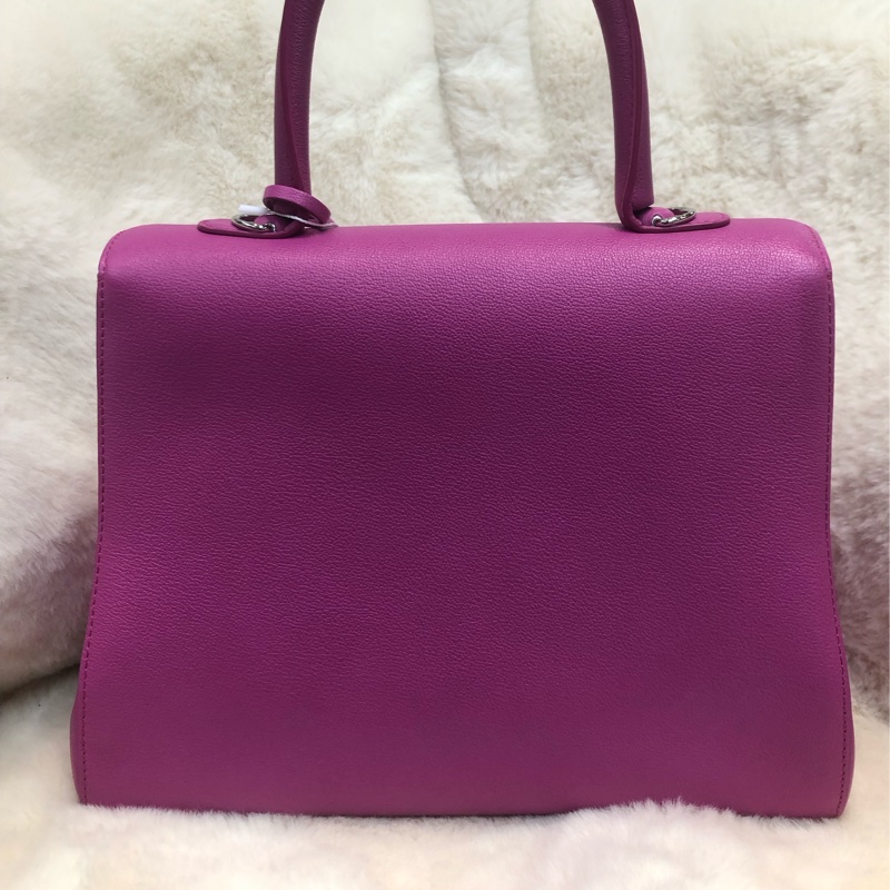 DELVAUX 28桃紅色 手提 單肩XB874-1
