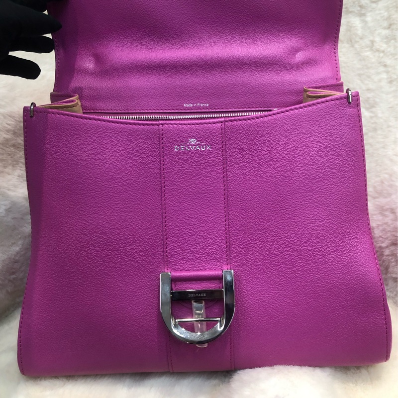DELVAUX 28桃紅色 手提 單肩XB874-5