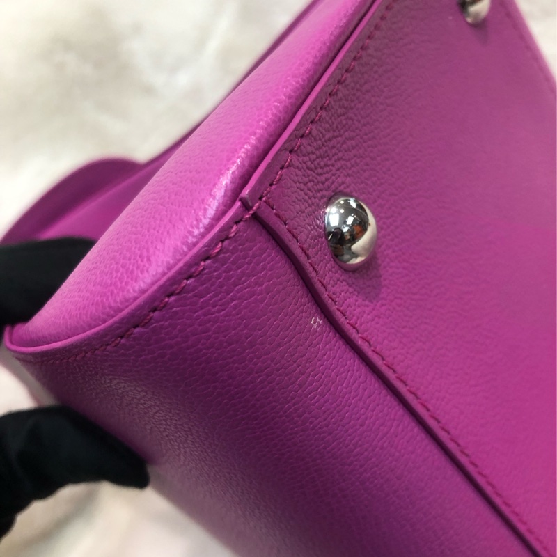DELVAUX 28桃紅色 手提 單肩XB874-11