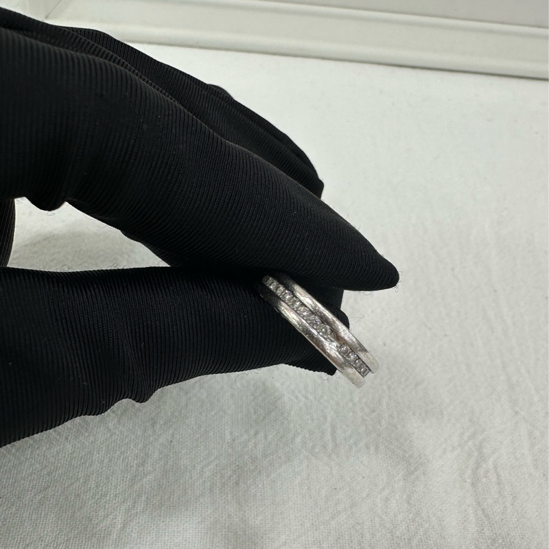 Bvlgari寶格麗Bzero1系列 18k白金滿鑽戒指 52碼-2