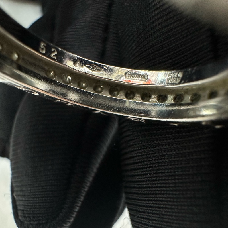 Bvlgari寶格麗Bzero1系列 18k白金滿鑽戒指 52碼-3