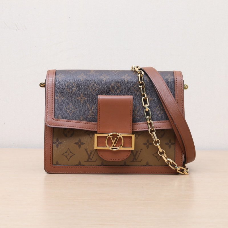 LOUIS VUITTON Dauphine達芙妮中號25老花PVC2019肩背包-1