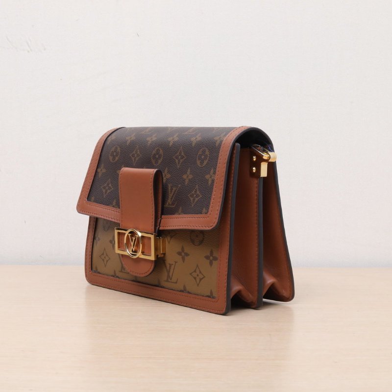 LOUIS VUITTON Dauphine達芙妮中號25老花PVC2019肩背包-4