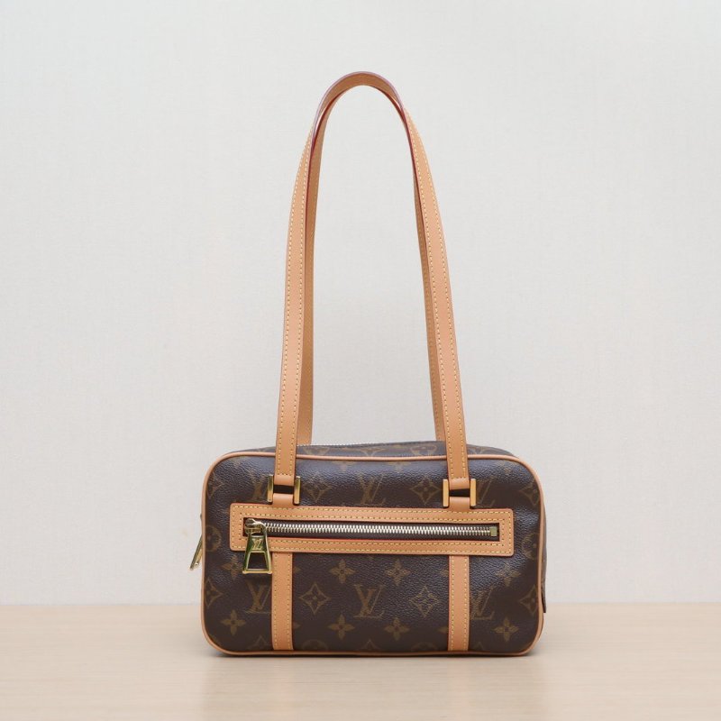 LOUIS VUITTON CITÉ矩形手袋老花PVC金扣晶片肩背包-1