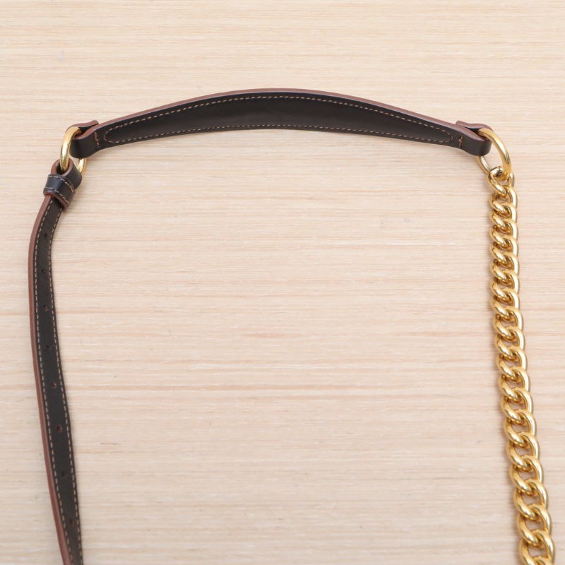 MIU MIU 黑色牛皮馬鞍包鏈條包肩背包-2