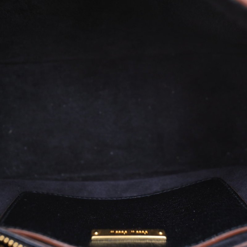 MIU MIU 黑色牛皮馬鞍包鏈條包肩背包-3