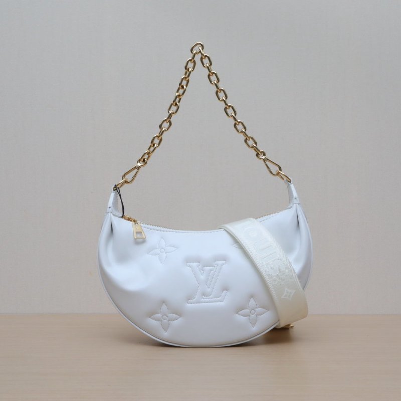 LOUIS VUITTON 白色牛皮晶片OverTheMoon小號27.5肩背包-1