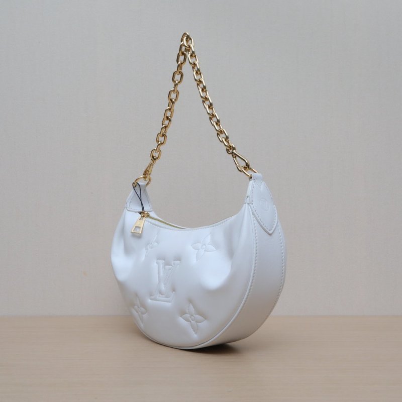 LOUIS VUITTON 白色牛皮晶片OverTheMoon小號27.5肩背包-4