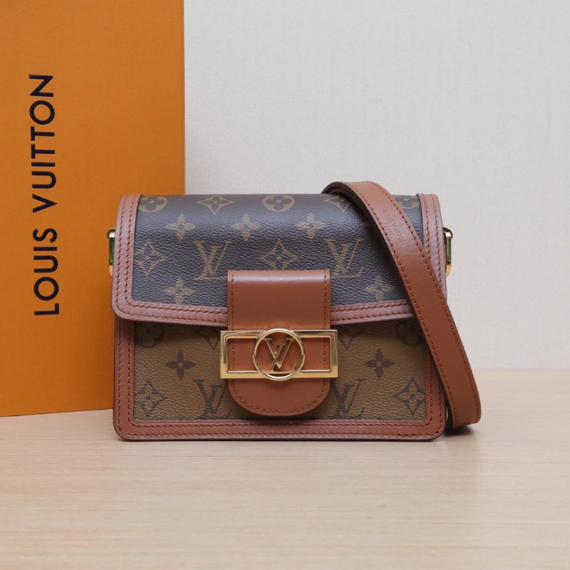 LOUIS VUITTON Dauphine達芙妮Mini20老花PVC晶片肩背包-0