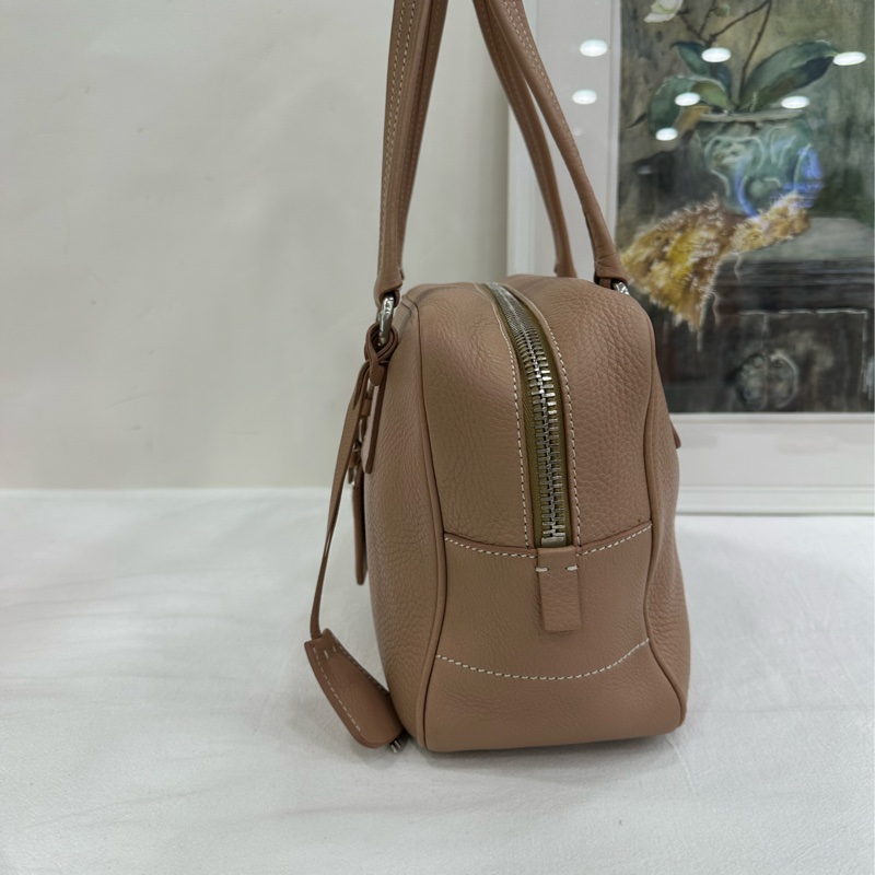 Prada胭脂粉保齡球單肩包-2