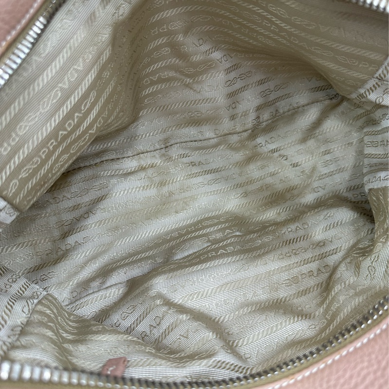 Prada胭脂粉保齡球單肩包-8