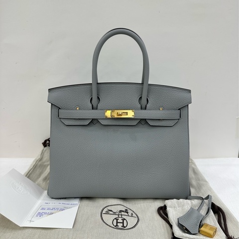 Hermes 愛馬仕 birkin30 冰川藍 togo W 刻 全新 2025.1 購證