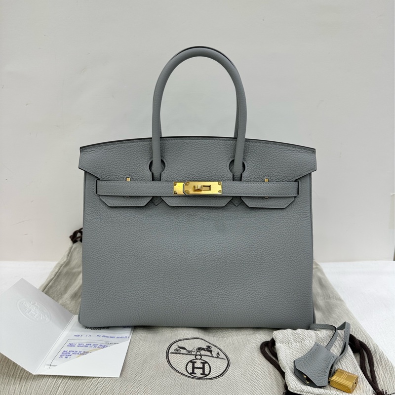 Hermes 愛馬仕 birkin30 冰川藍 togo W 刻 全新 2025.1 購證-0