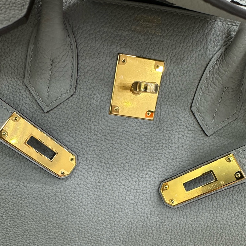 Hermes 愛馬仕 birkin30 冰川藍 togo W 刻 全新 2025.1 購證-7