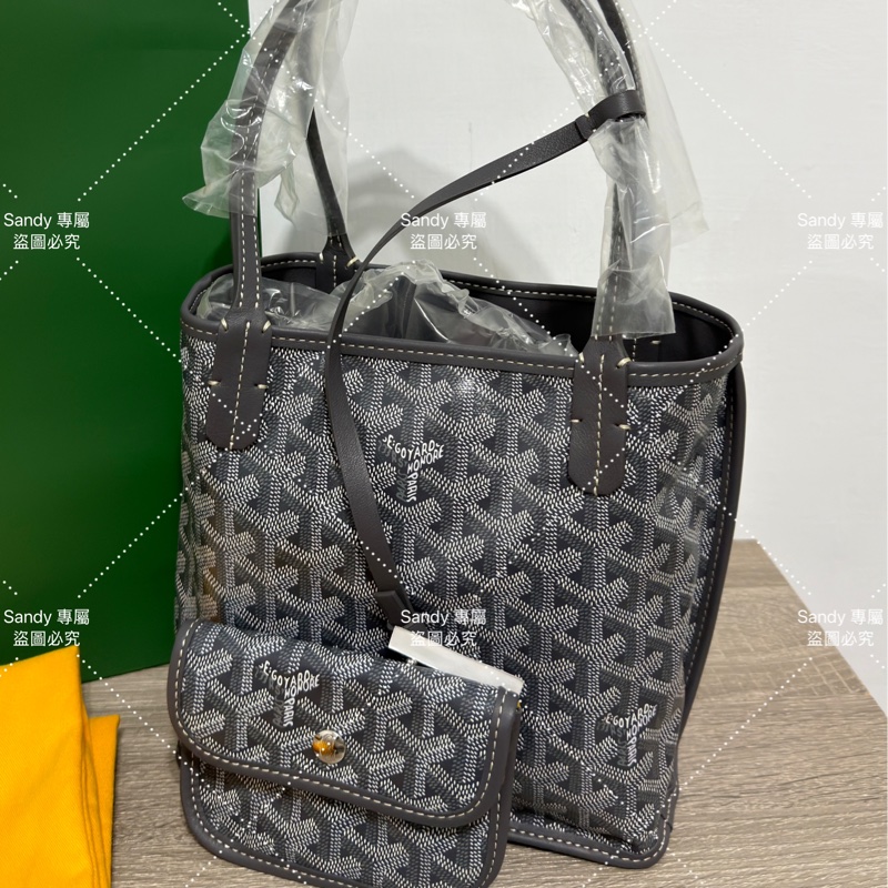 🩶Goyard mini tote 菜籃 灰色 全新全配🩶-10