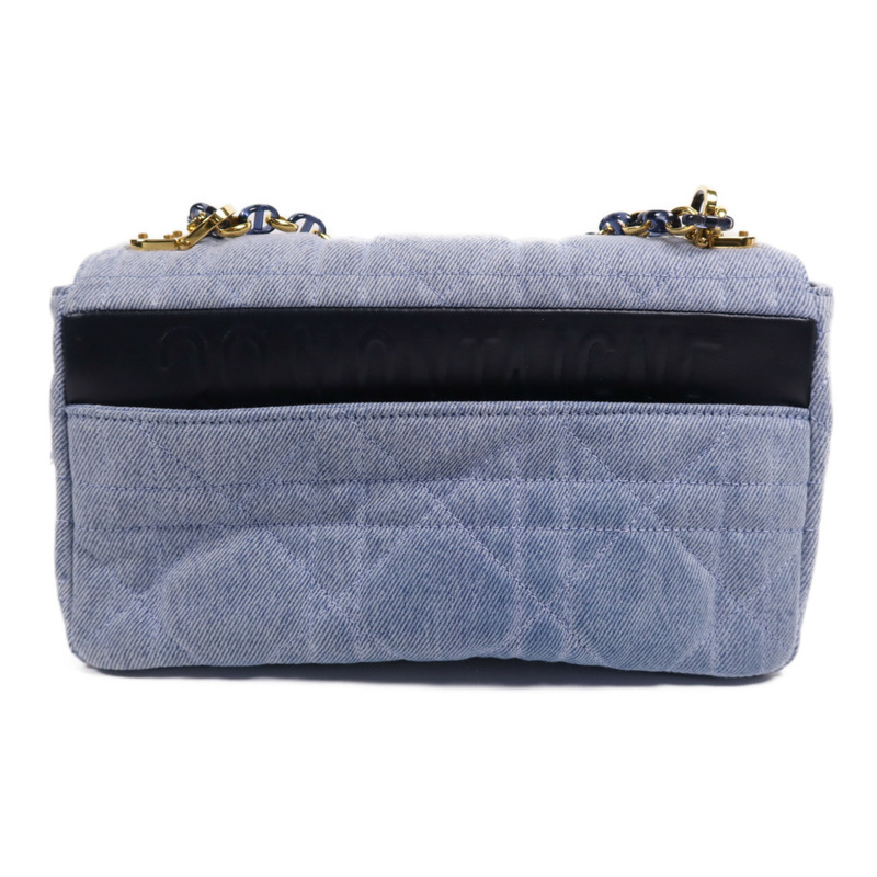 Dior 牛仔布Caro Bag Medium金扣肩背袋-1