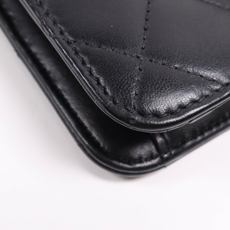 CHANEL 牛皮皮革Chain Shoulder Bag金扣鏈帶肩背袋-9