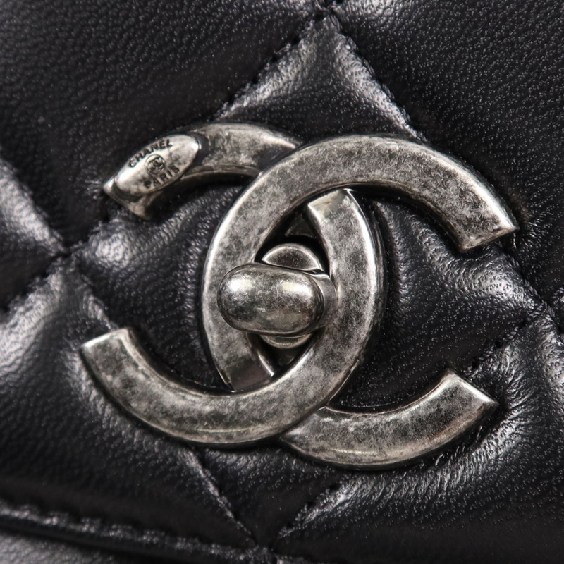 CHANEL 羊皮皮革Trendy cc銀扣鏈帶肩背袋-14