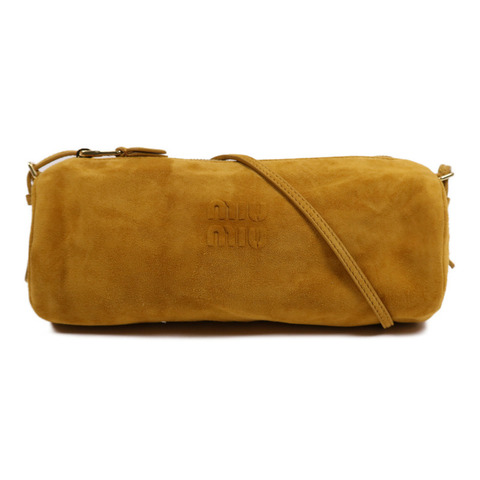 Miu Miu 麂皮皮革Shoulder Pouch金扣肩背袋