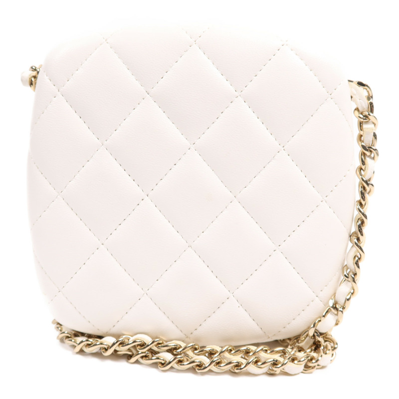 CHANEL 牛皮皮革Chain Shoulder Bag金扣鏈帶肩背袋-1