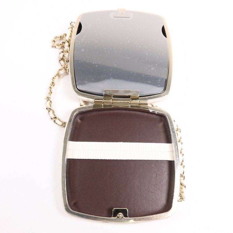 CHANEL 牛皮皮革Chain Shoulder Bag金扣鏈帶肩背袋-4